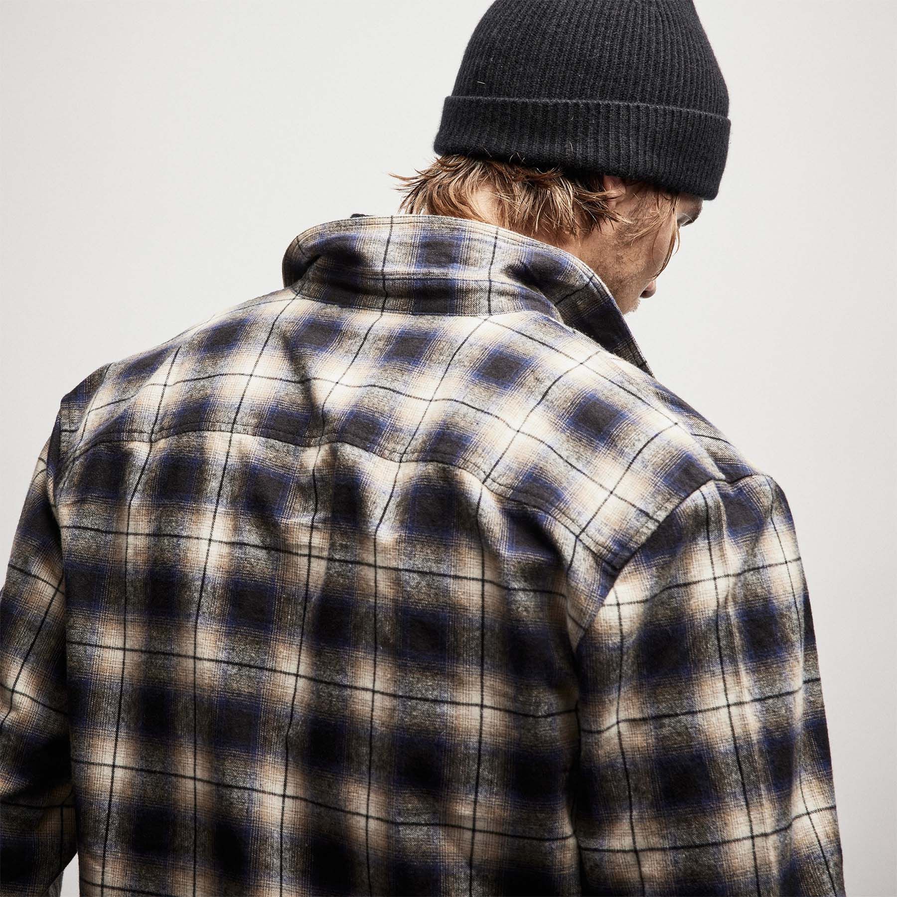 Plaid Flannel Shirt - Midnight sold by James Perse product image thumbnail 4