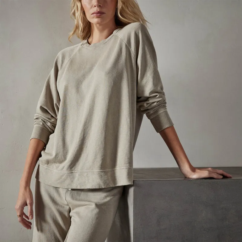 Vintage French Terry Relaxed Sweatshirt - String Pigment sold by James Perse