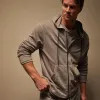 Vintage French Terry Zip Up Hoodie - Silver Grey Pigment sold by James Perse