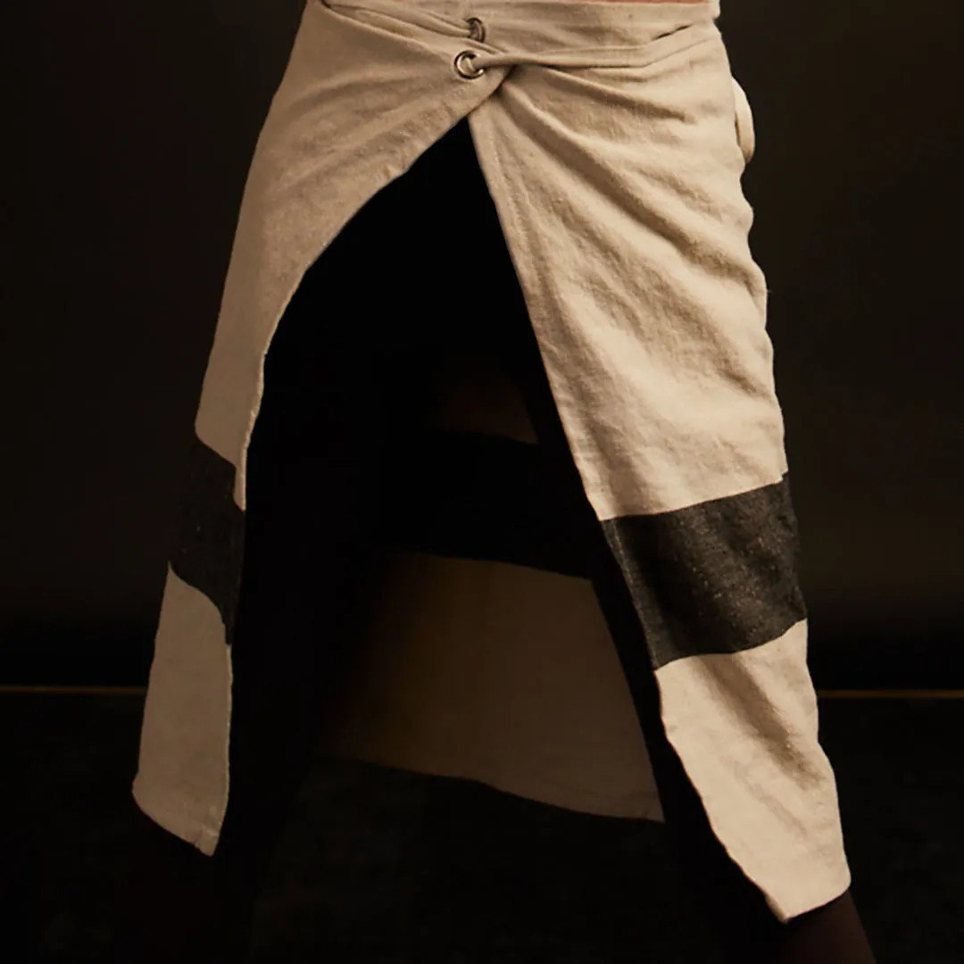 Single Stripe Half Apron - Natural/Black sold by James Perse product image thumbnail 4