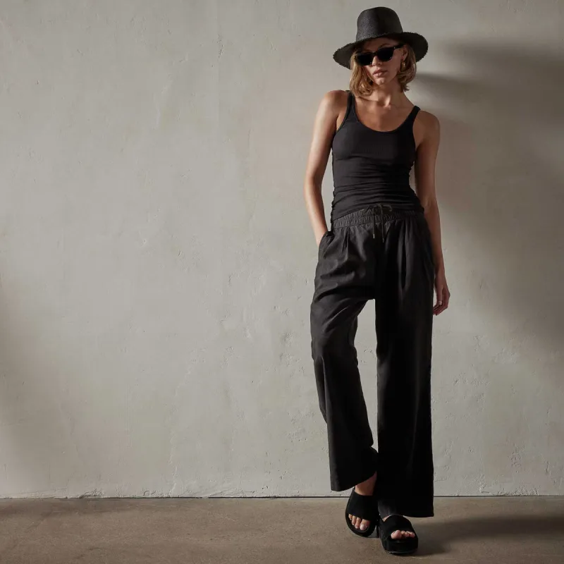 Canyon Linen Pant - Black sold by James Perse