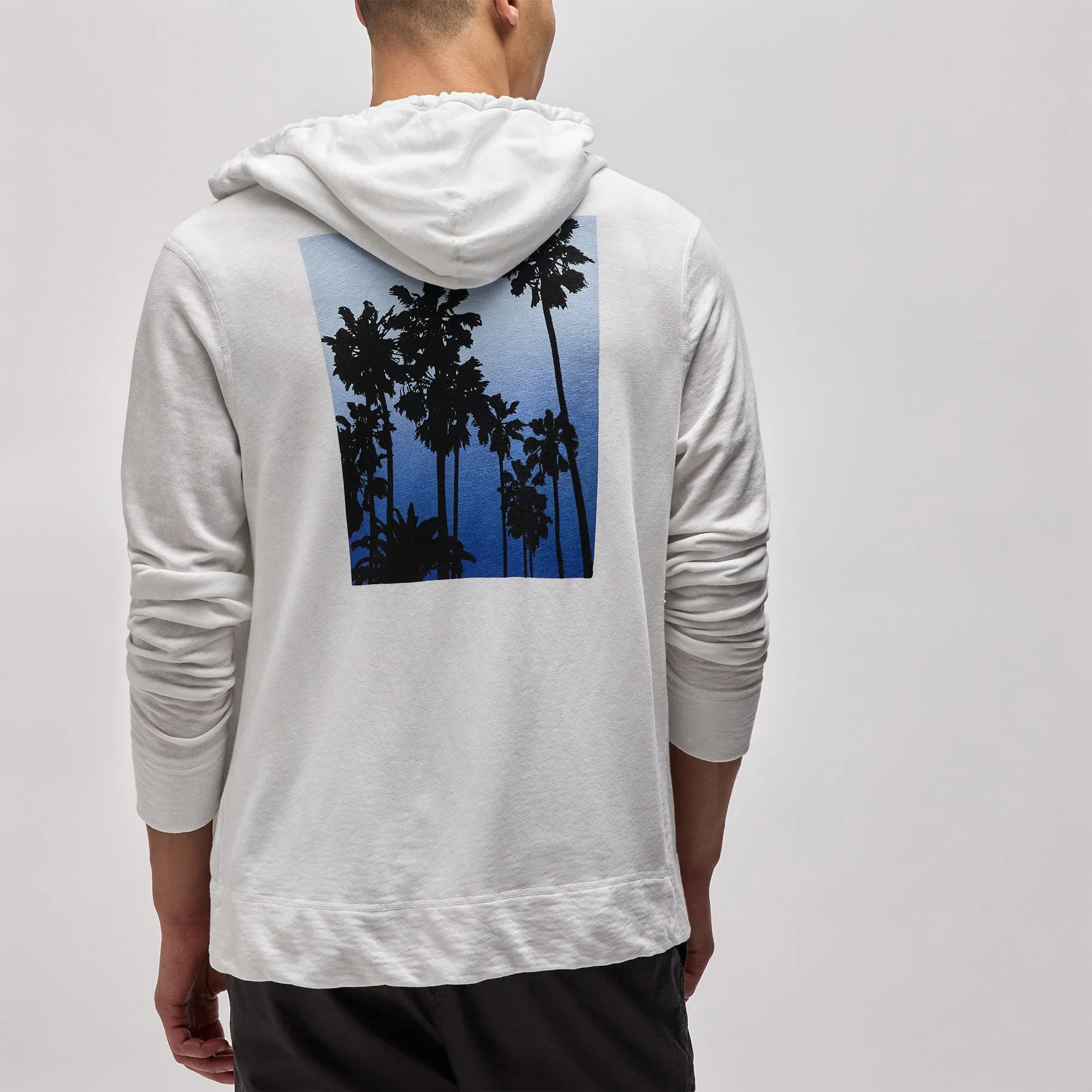 Ombrè Palms Graphic Hoodie - White/Blue sold by James Perse product image thumbnail 2
