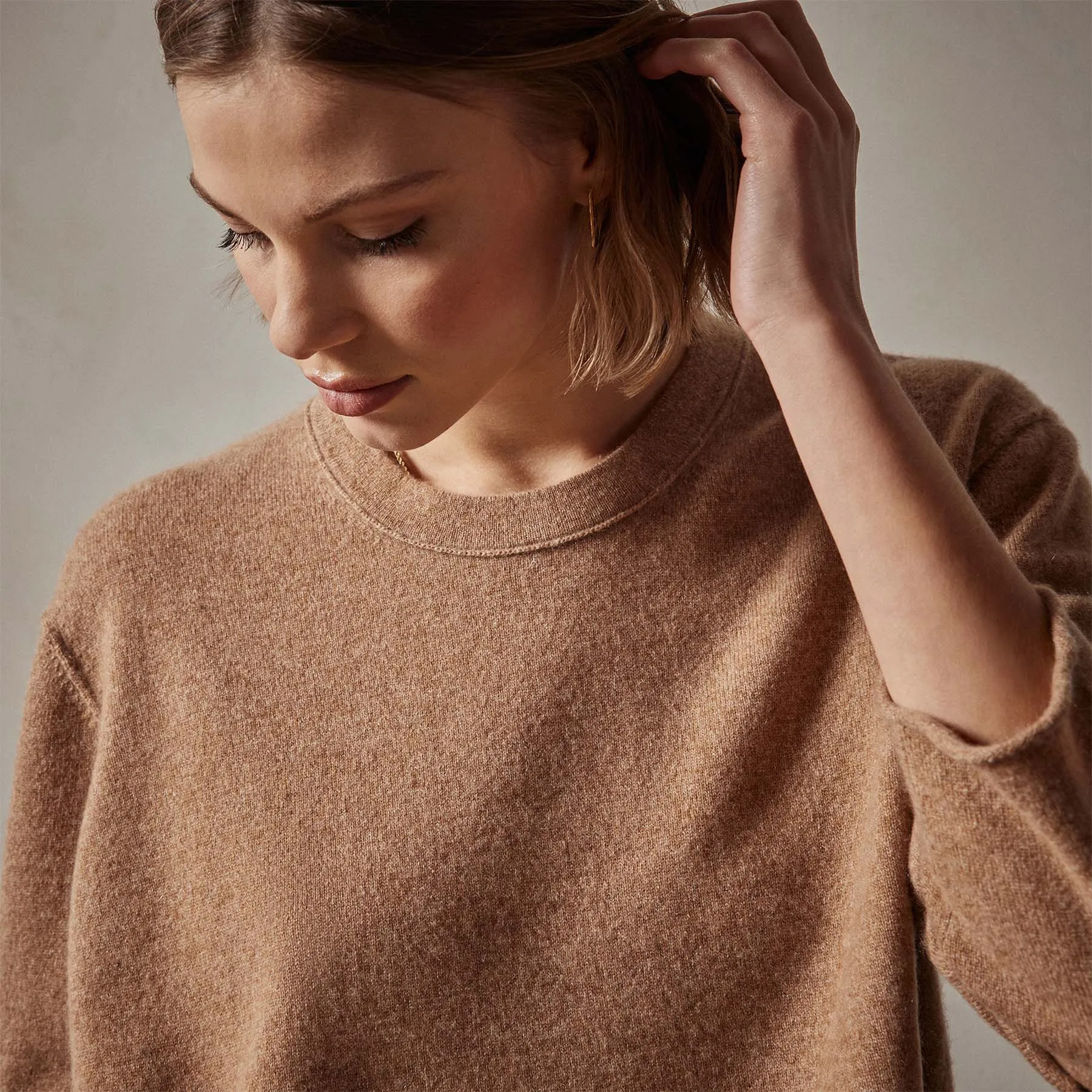 Cashmere Boxy Crew - Caramel sold by James Perse product image thumbnail 5