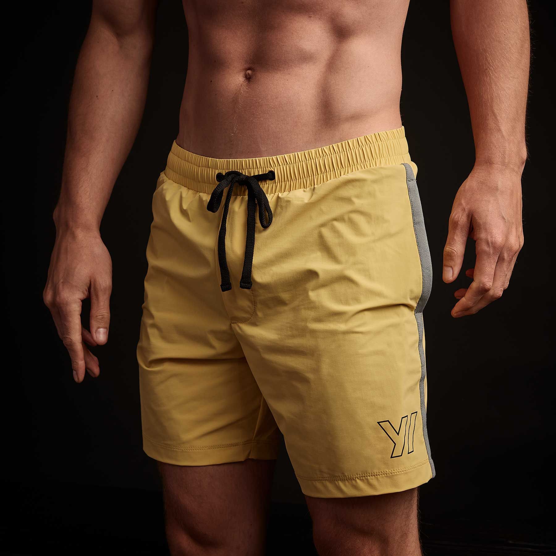 Y/OSEMITE Logo Swim Short - Medallion/Cartridge sold by James Perse
