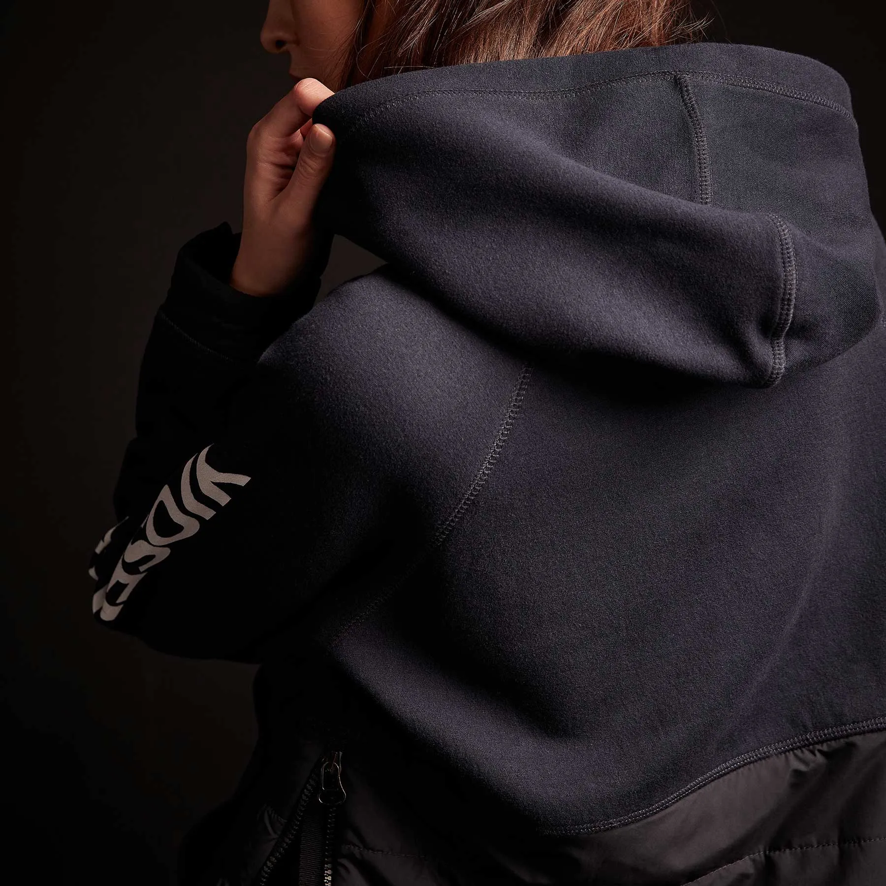 Mixed Media Pullover Hoodie - Navy sold by James Perse product image thumbnail 5