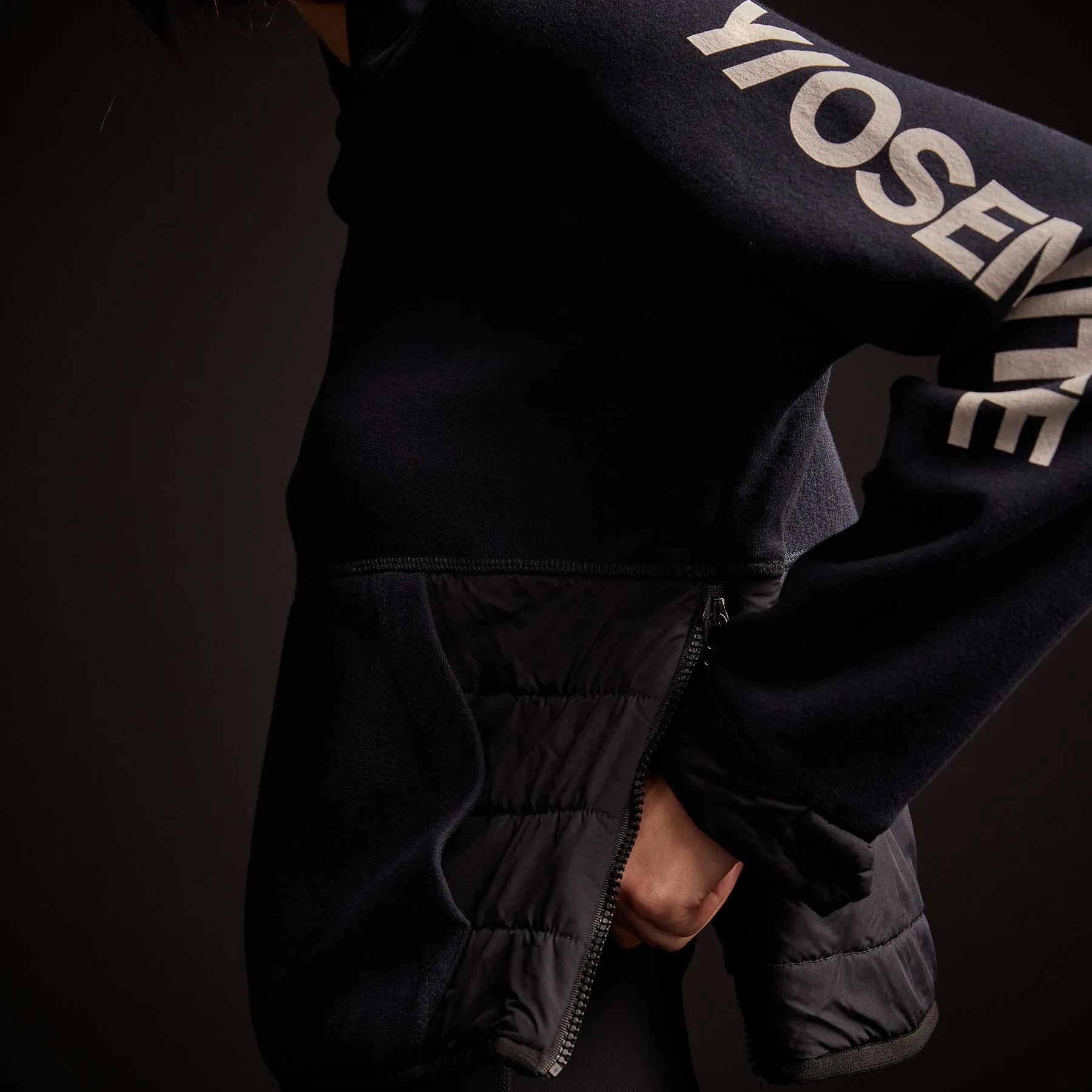 Mixed Media Pullover Hoodie - Navy sold by James Perse