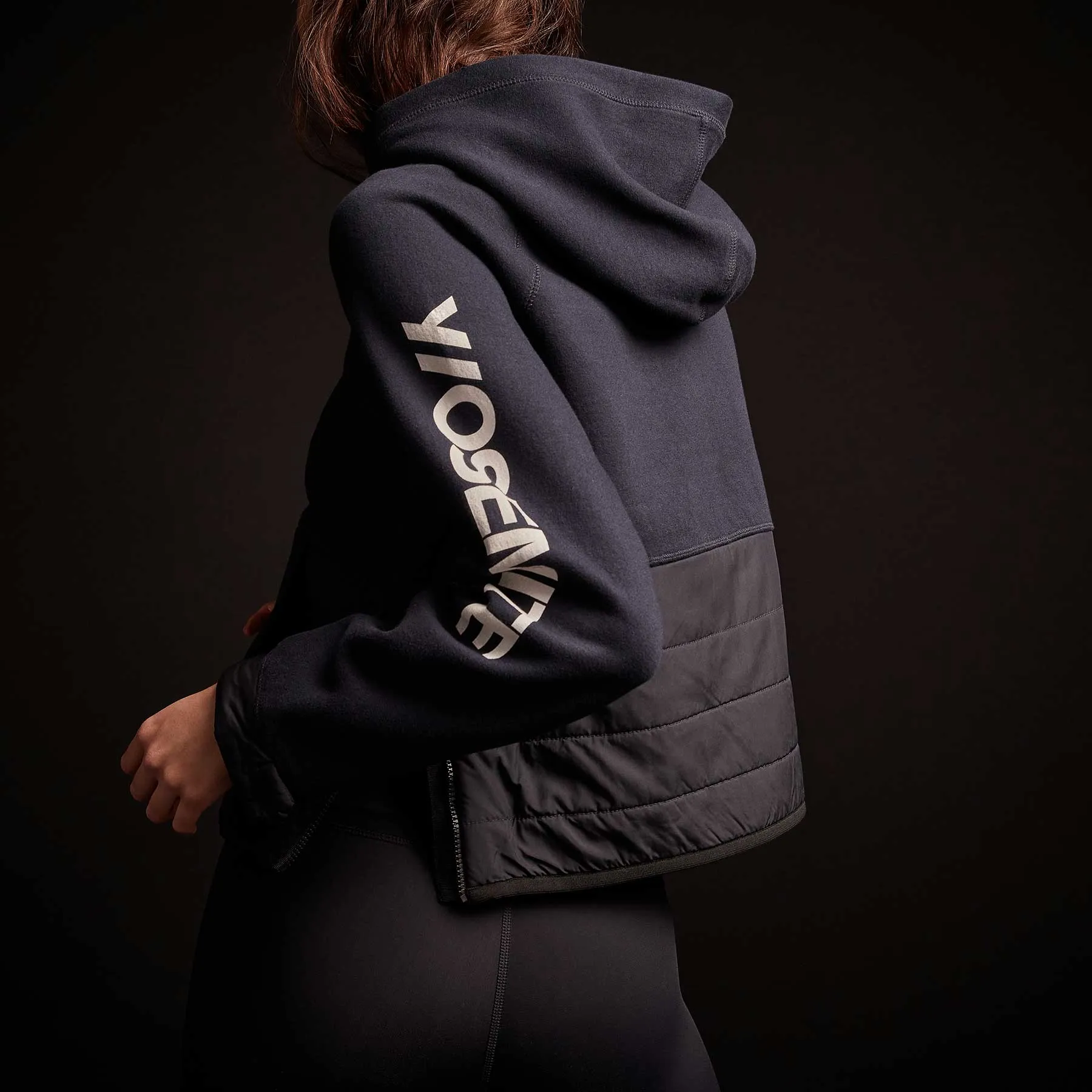 Mixed Media Pullover Hoodie - Navy sold by James Perse product image thumbnail 4