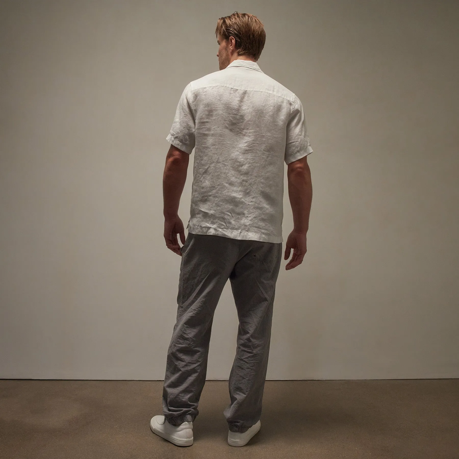 Linen Short Sleeve Pocket Shirt - White sold by James Perse product image thumbnail 4