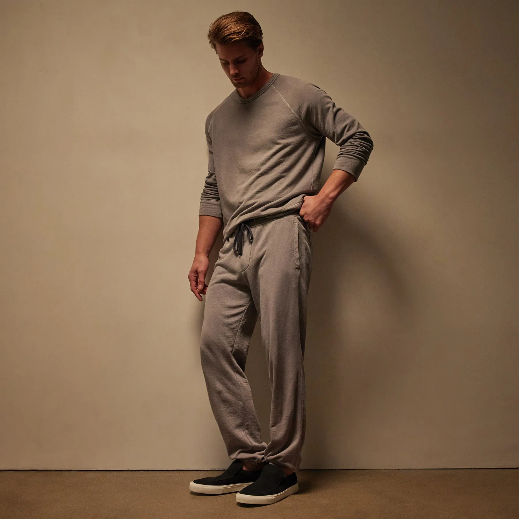 Vintage French Terry Sweatpant - Silver Grey Pigment sold by James Perse