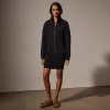 Waffle Knit Zip Up - Black sold by James Perse