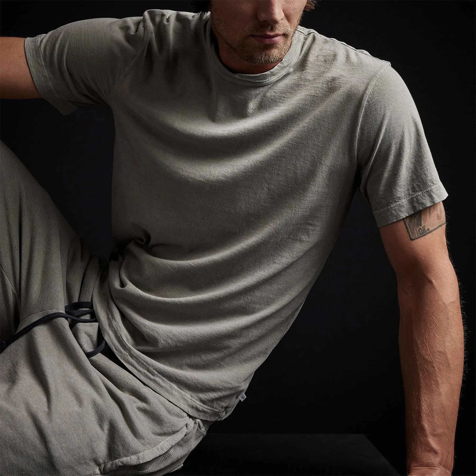 Short Sleeve Crew Neck - Concrete Pigment sold by James Perse