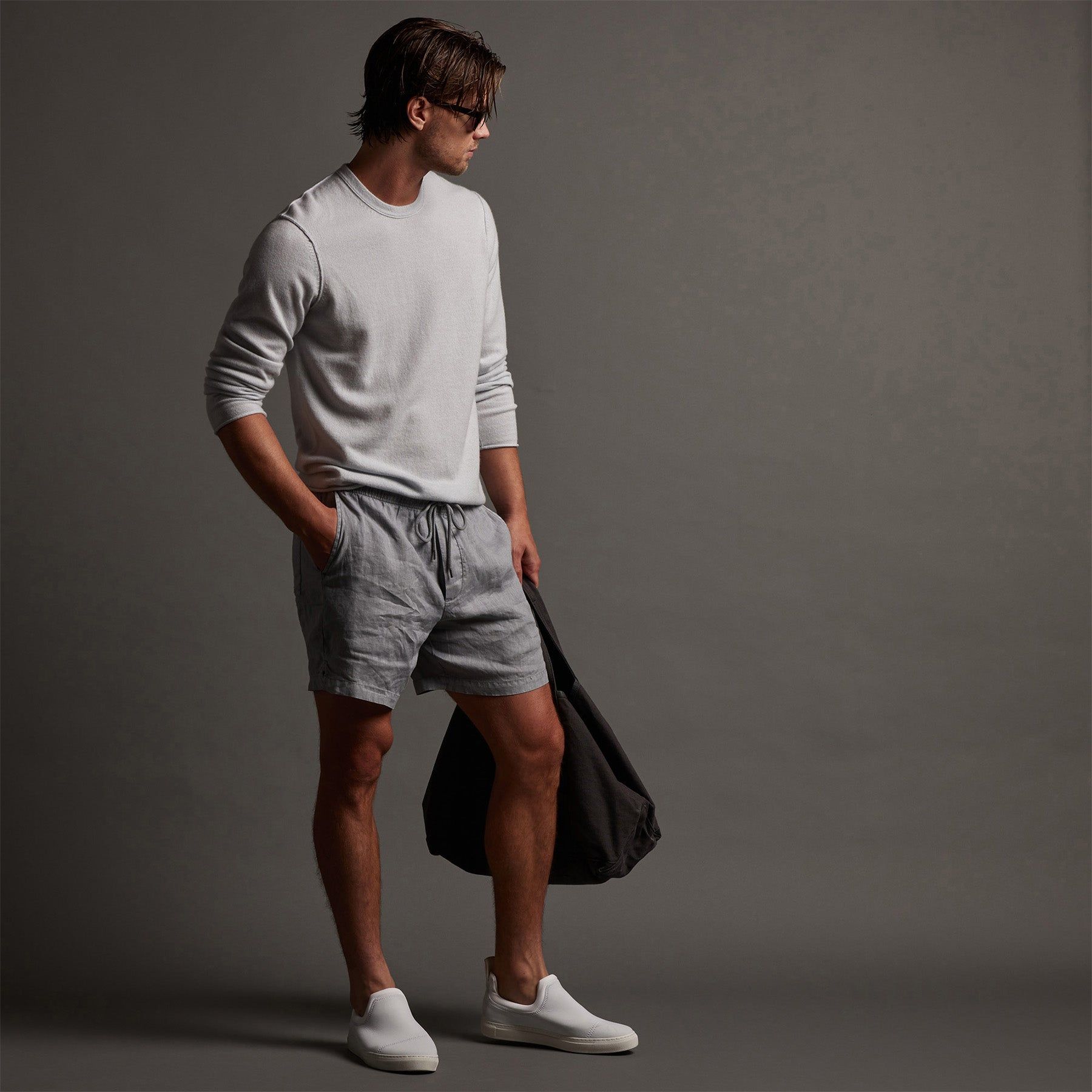 Lightweight Linen Short - Breeze Pigment sold by James Perse