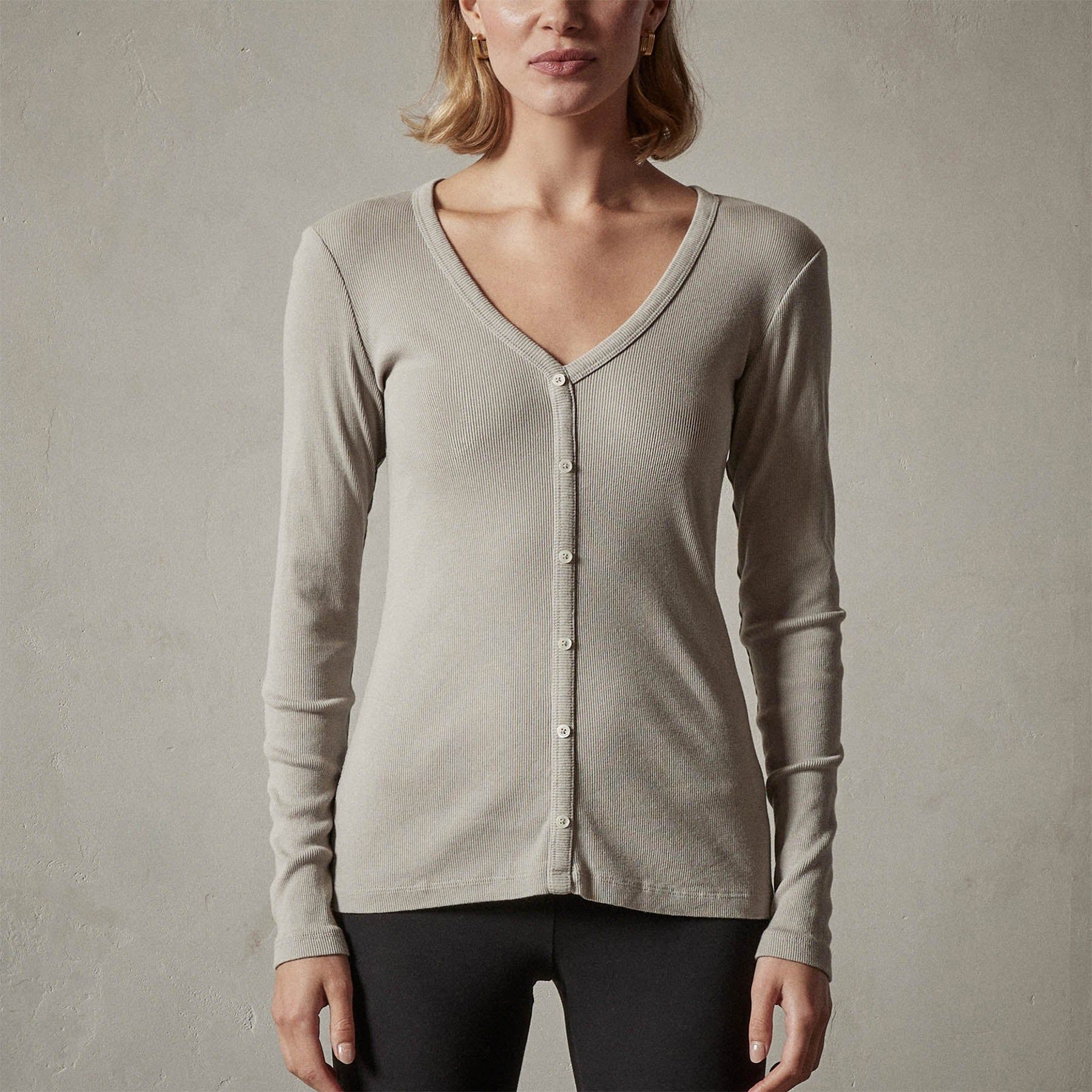 Button Front Top - Mineral sold by James Perse