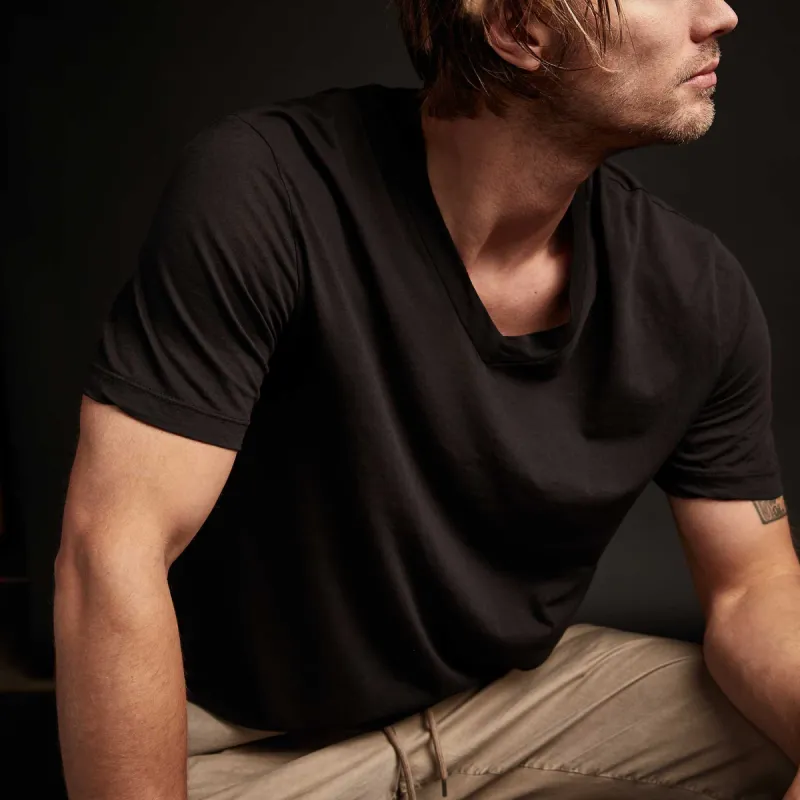 Desert Linen Hoodie - Black/Black sold by James Perse