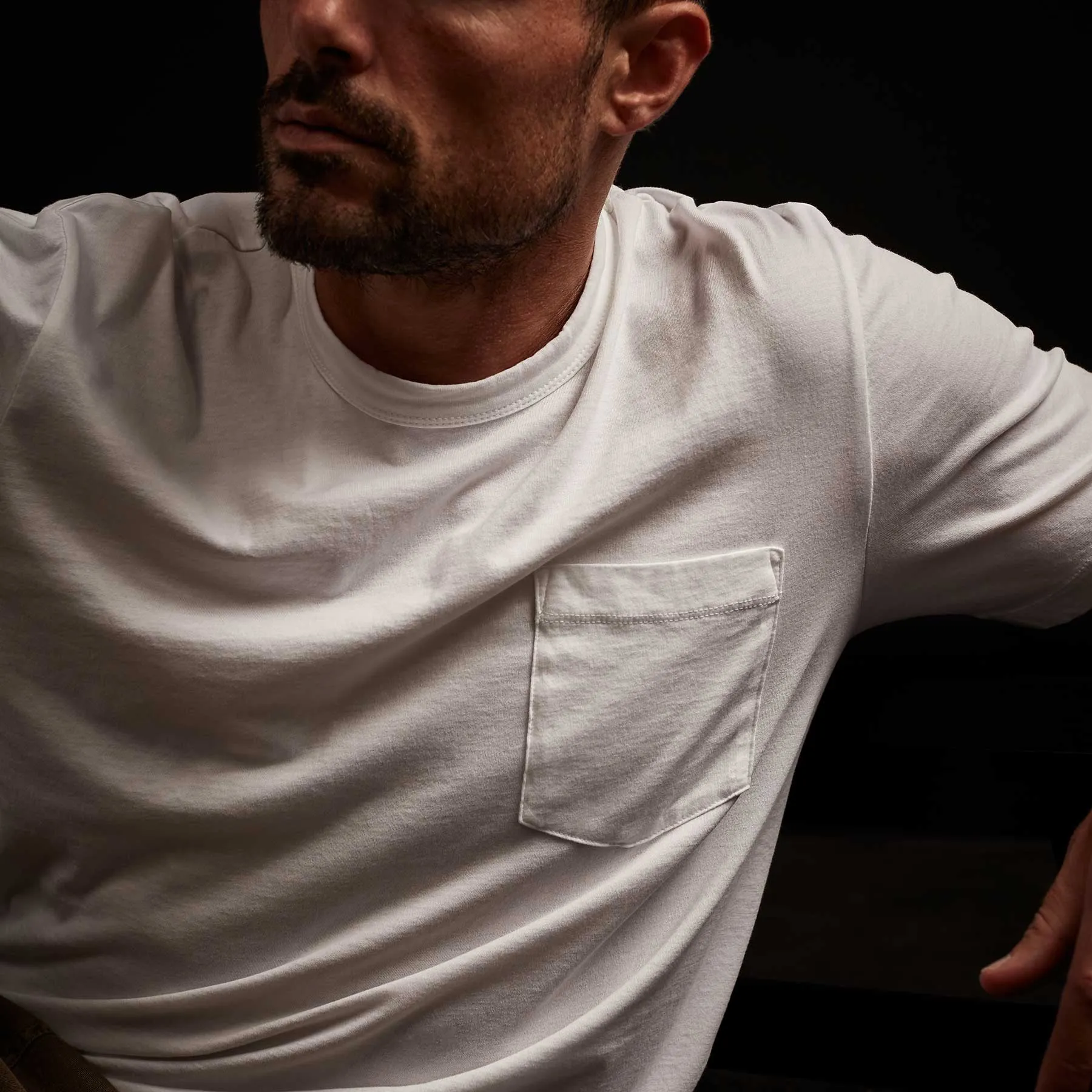 Brushed Lotus Jersey Pocket Tee - White sold by James Perse product image thumbnail 4