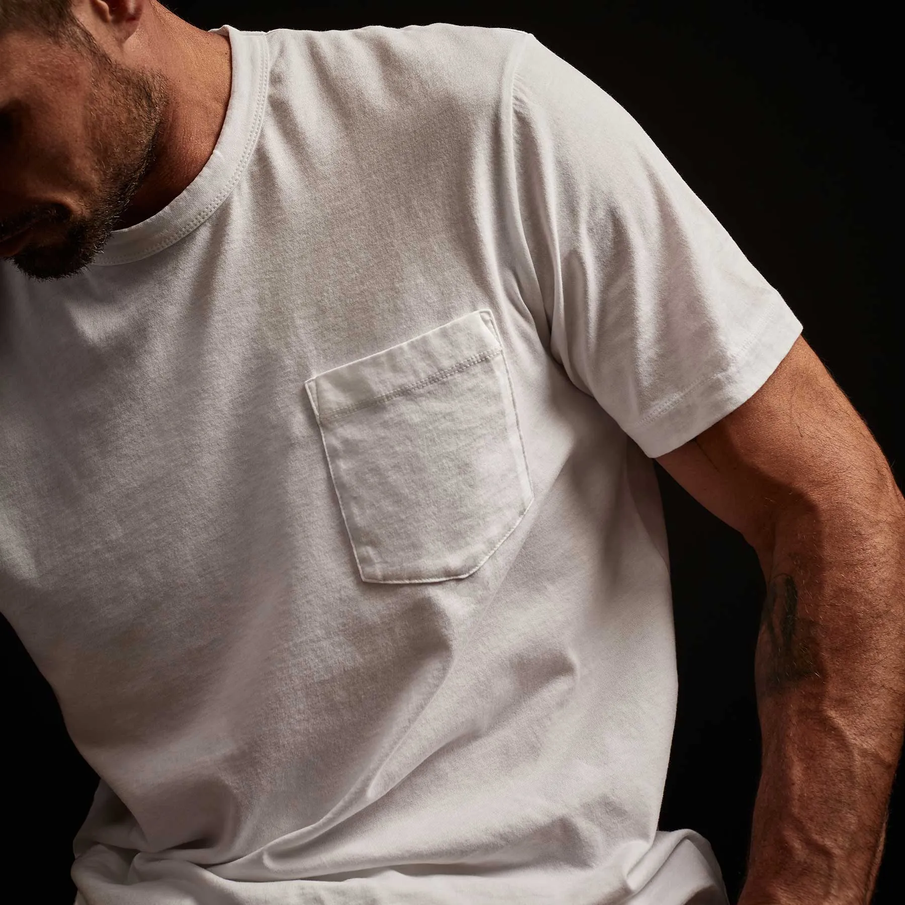 Brushed Lotus Jersey Pocket Tee - White sold by James Perse product image thumbnail 2