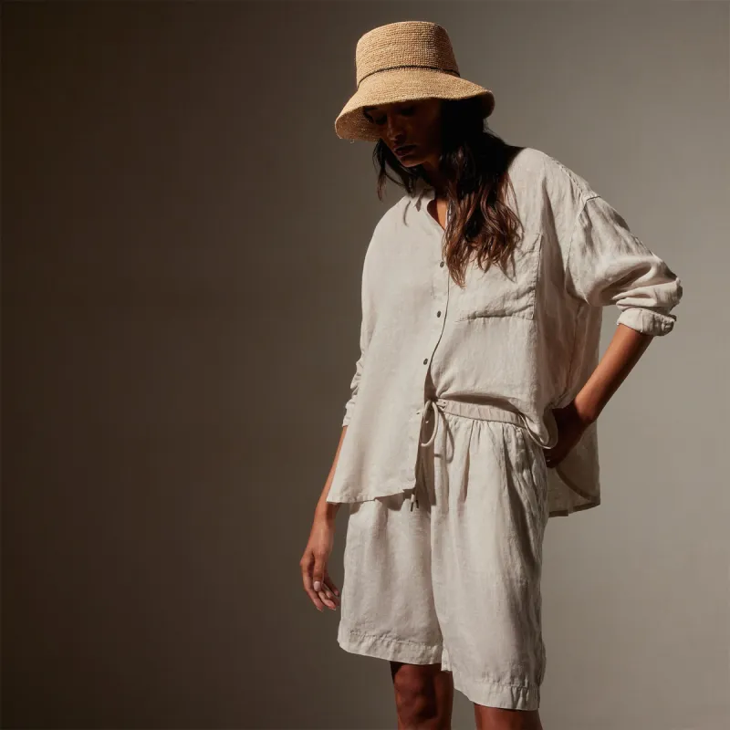 Linen Oversized Shirt - Salt Pigment sold by James Perse