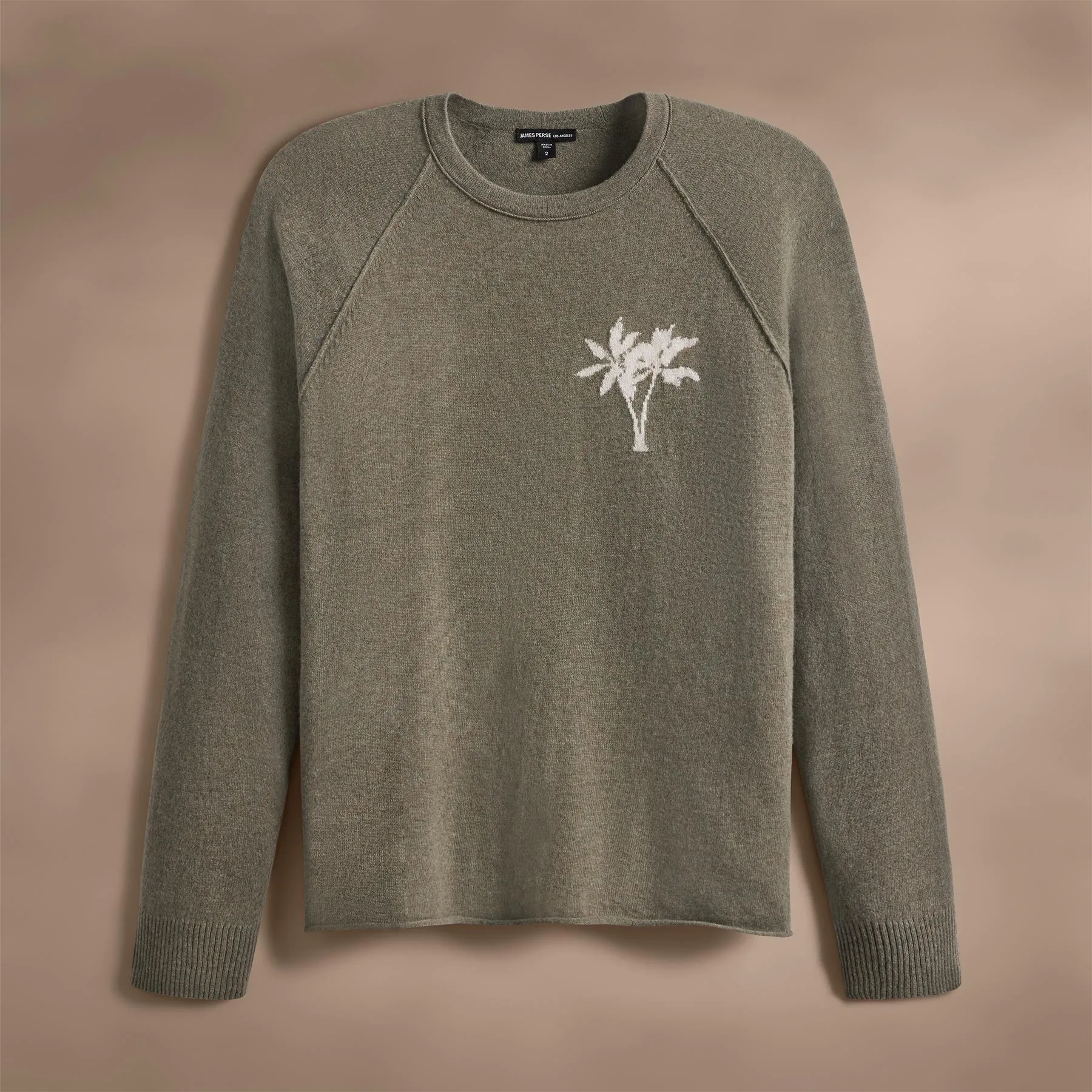 Recycled Cashmere Palm Crew- Ammo sold by James Perse