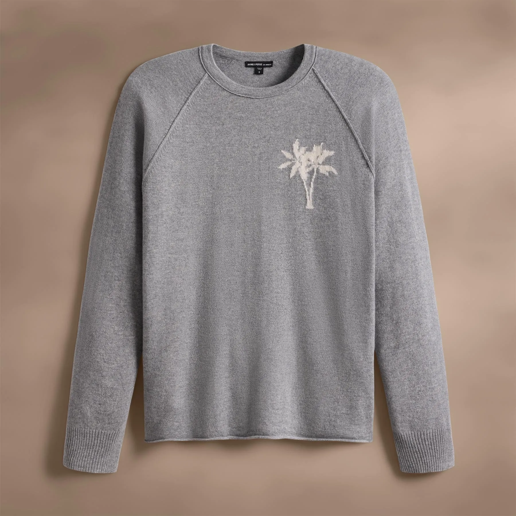 Recycled Cashmere Palm Crew - Heather Grey sold by James Perse