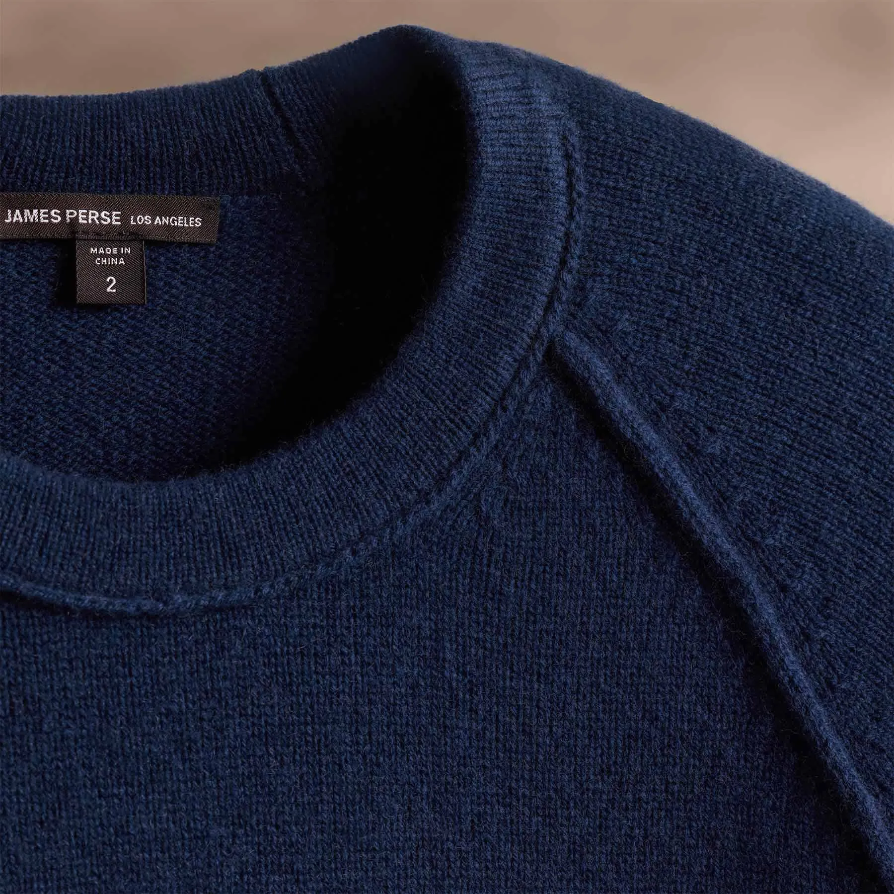 Recycled Cashmere Raglan Crew - Royal Blue sold by James Perse product image thumbnail 3