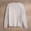 Recycled Cashmere Raglan Crew - Pearl sold by James Perse