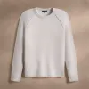 Recycled Cashmere Raglan Crew - Pearl sold by James Perse