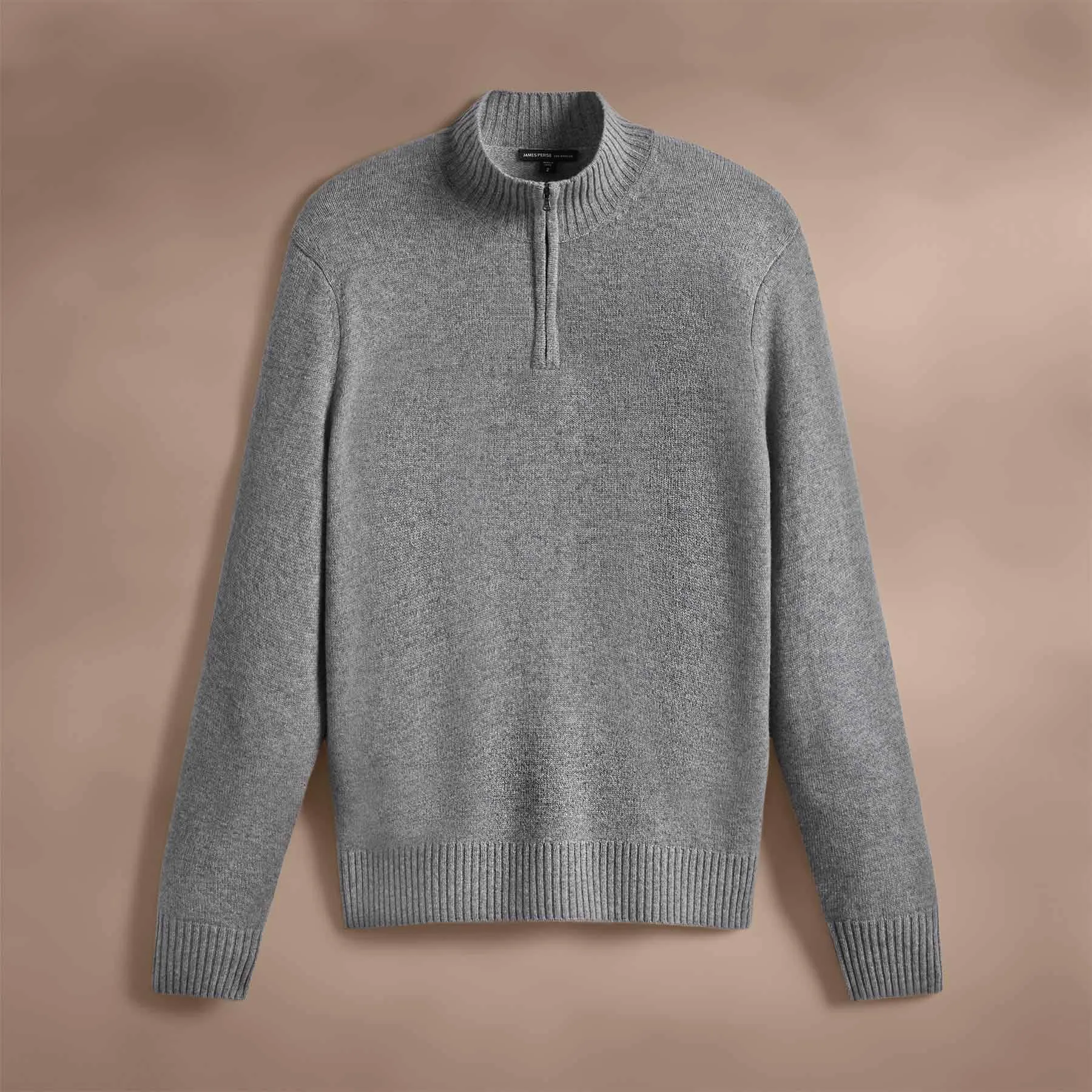 Recycled Cashmere Half Zip - Heather Grey sold by James Perse