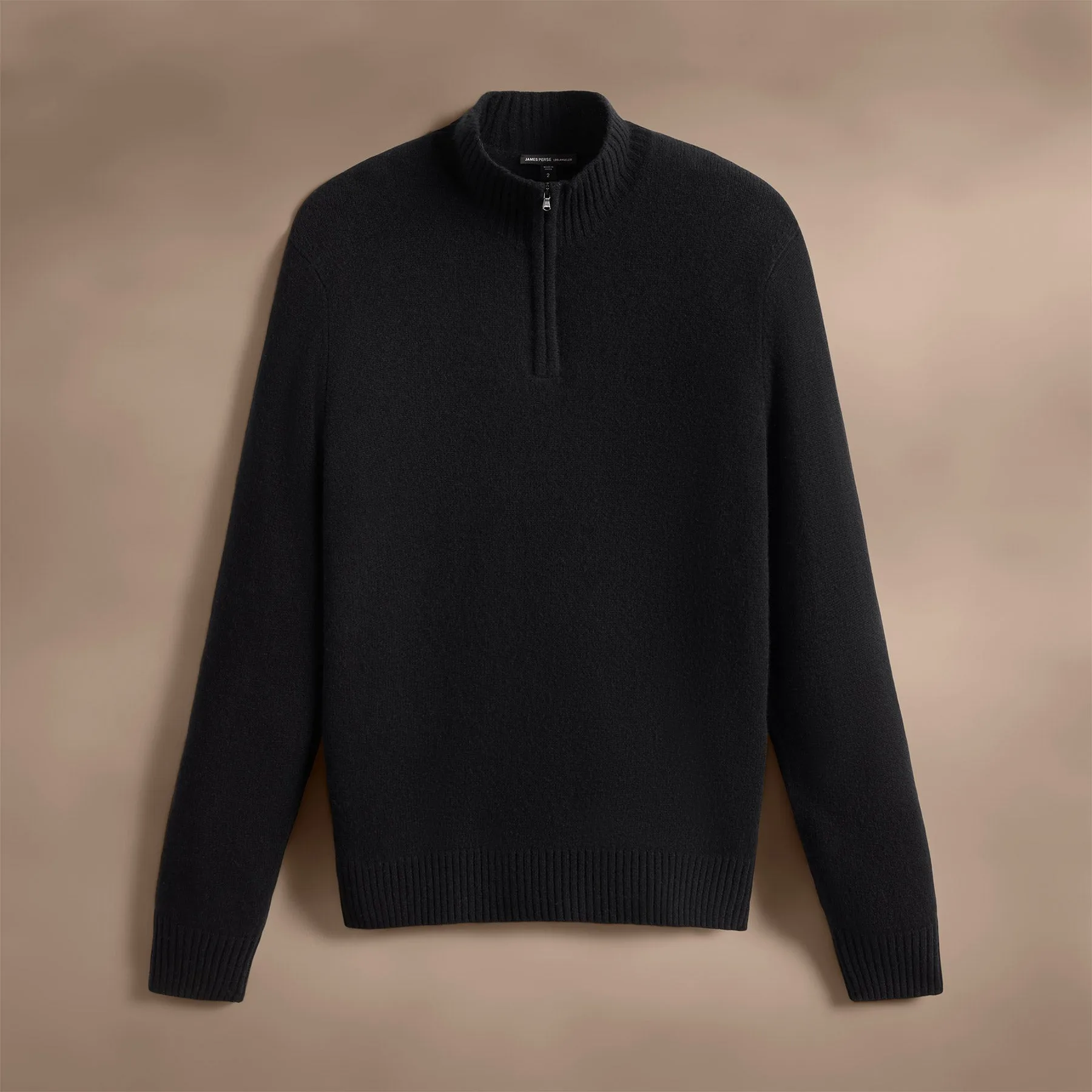 Cashmere Half Zip - Black sold by James Perse