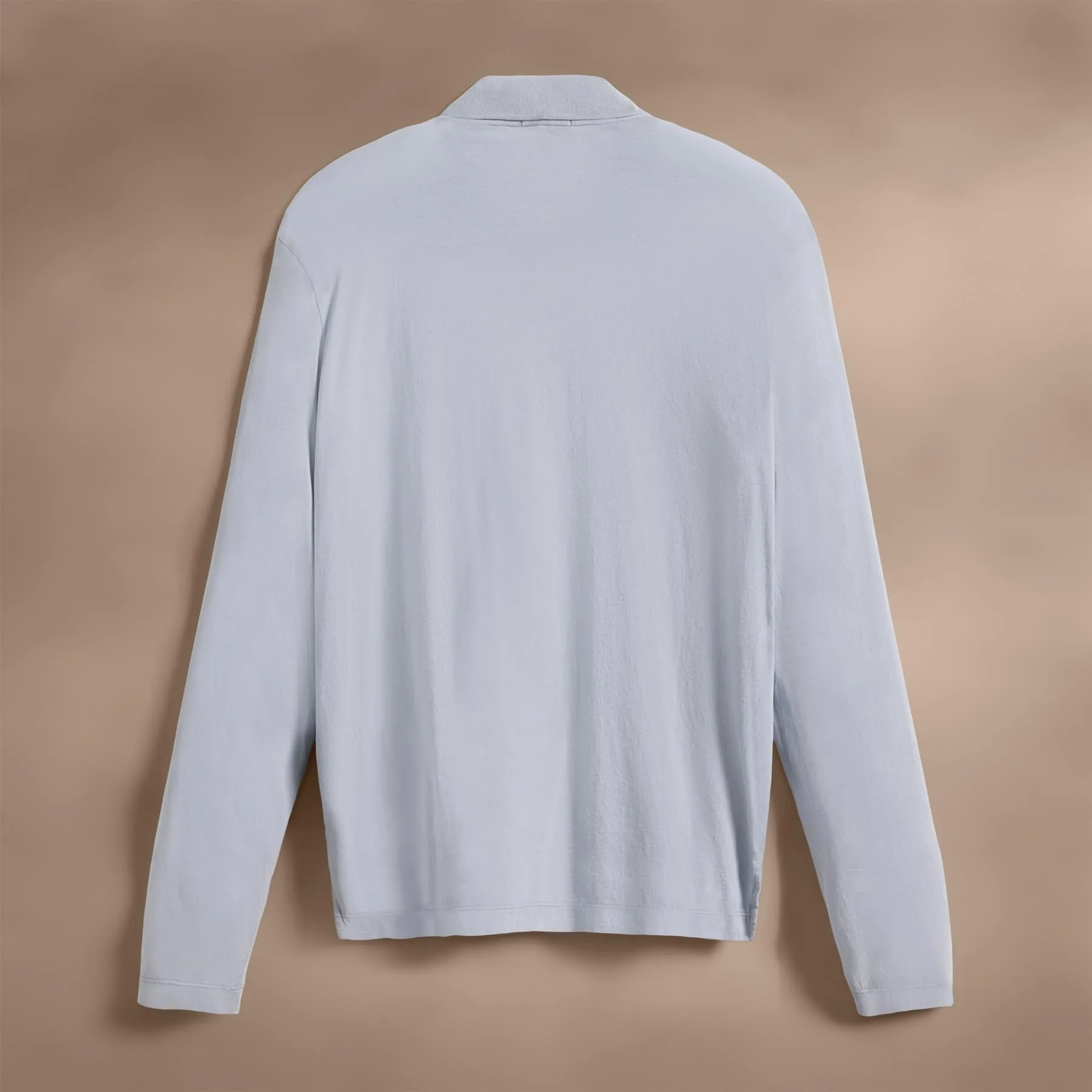 Luxe Lotus Jersey Long Sleeve Polo - Grey Glacier sold by James Perse product image thumbnail 2