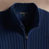 Recycled Cashmere Ribbed Zip Up - Royal Blue sold by James Perse