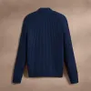 Recycled Cashmere Ribbed Zip Up - Royal Blue sold by James Perse