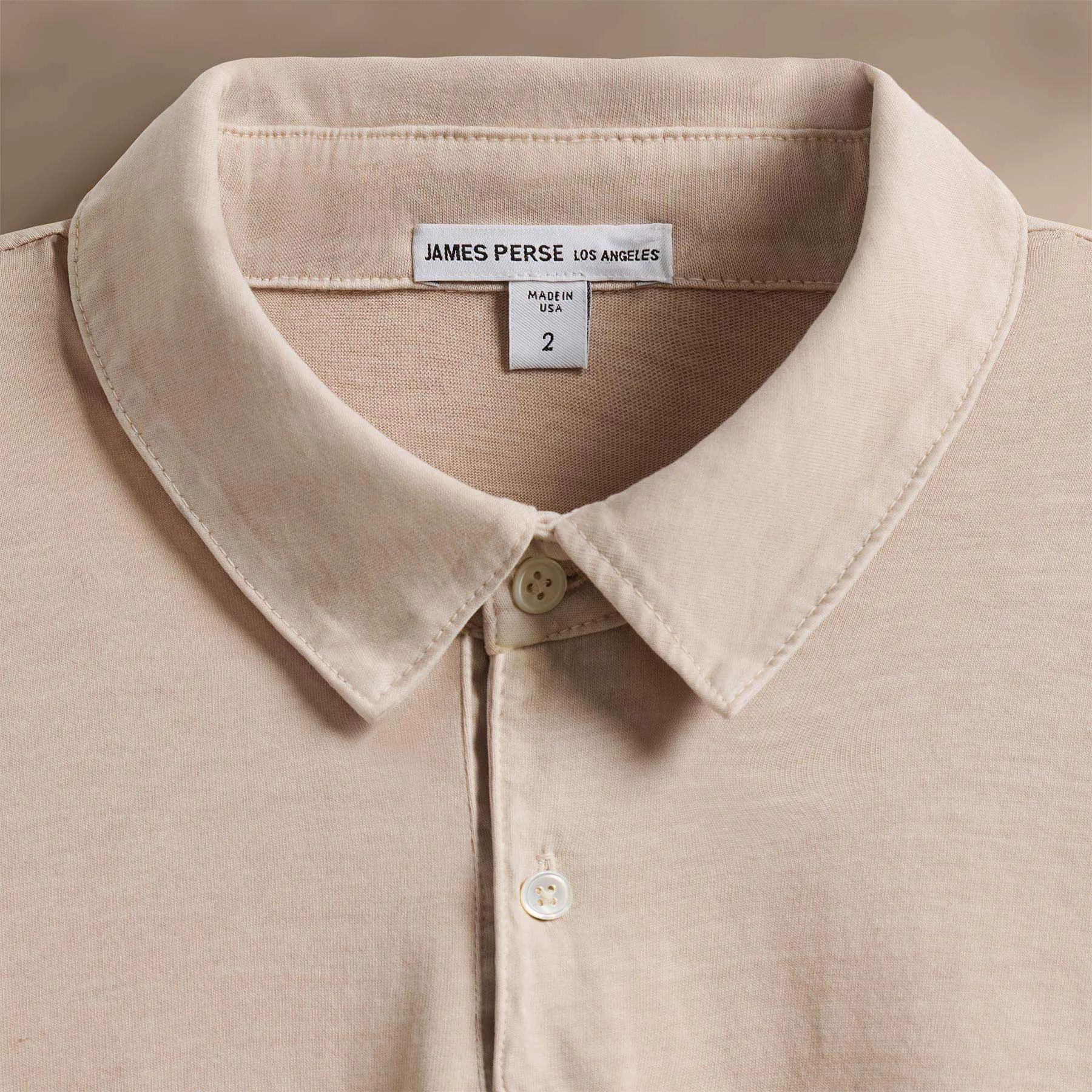 Sueded Jersey Polo - Faint Pigment sold by James Perse product image thumbnail 3