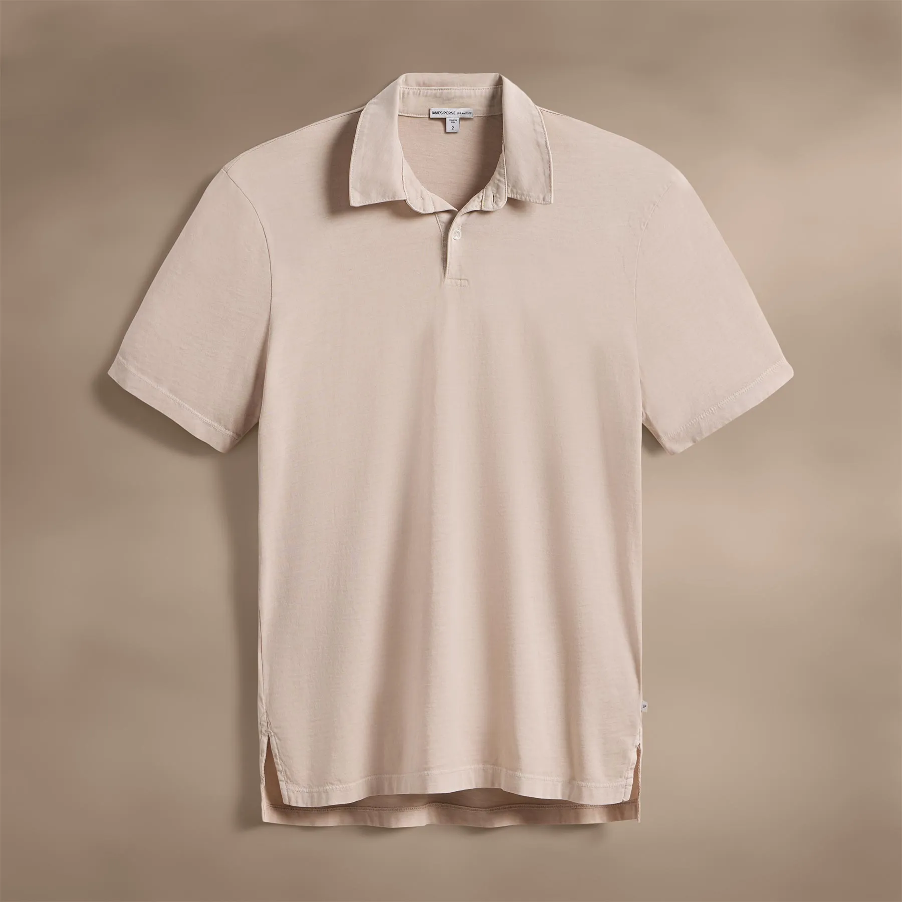 Sueded Jersey Polo - Faint Pigment sold by James Perse