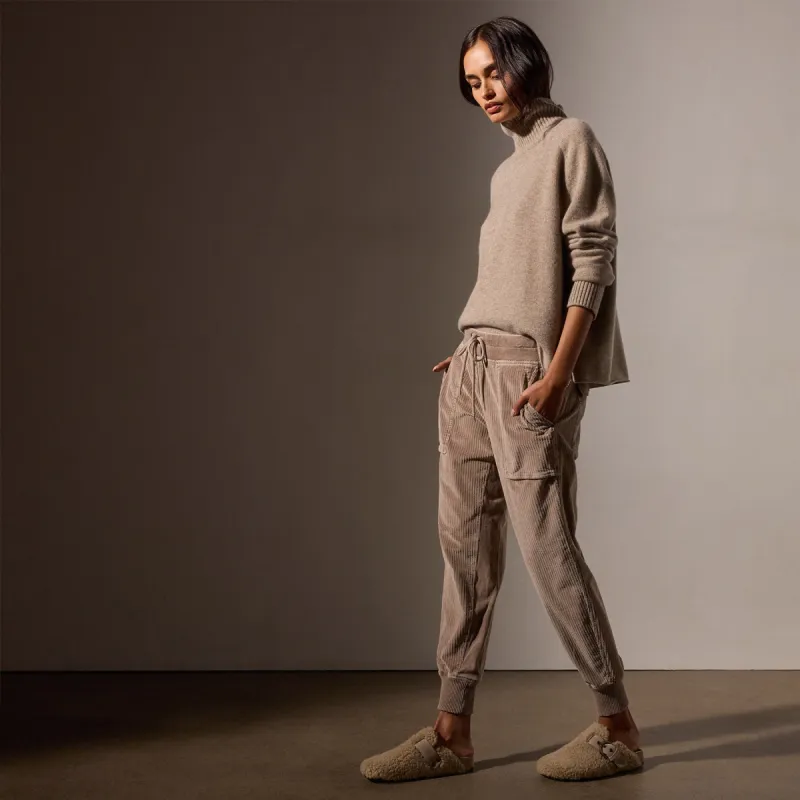 Corduroy Mixed Media Pant - Coyote Pigment sold by James Perse