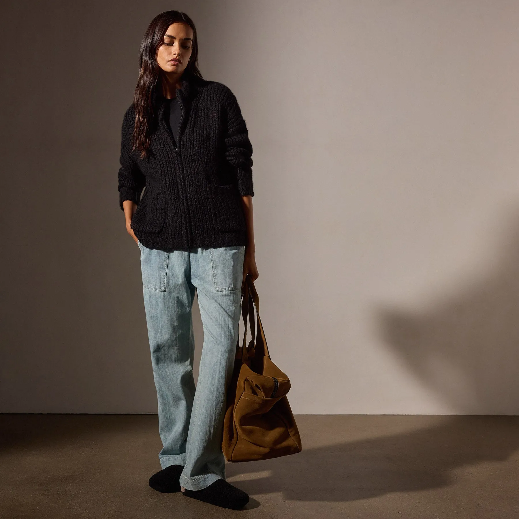 Cloud Knit Cardigan - Black sold by James Perse product image thumbnail 3