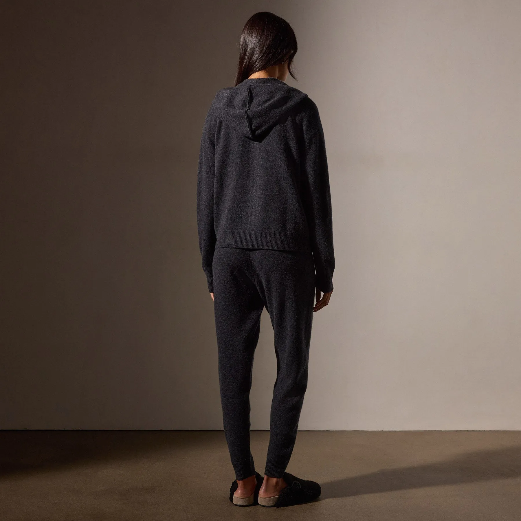 Recycled Cashmere Track Jacket - Coal sold by James Perse product image thumbnail 4