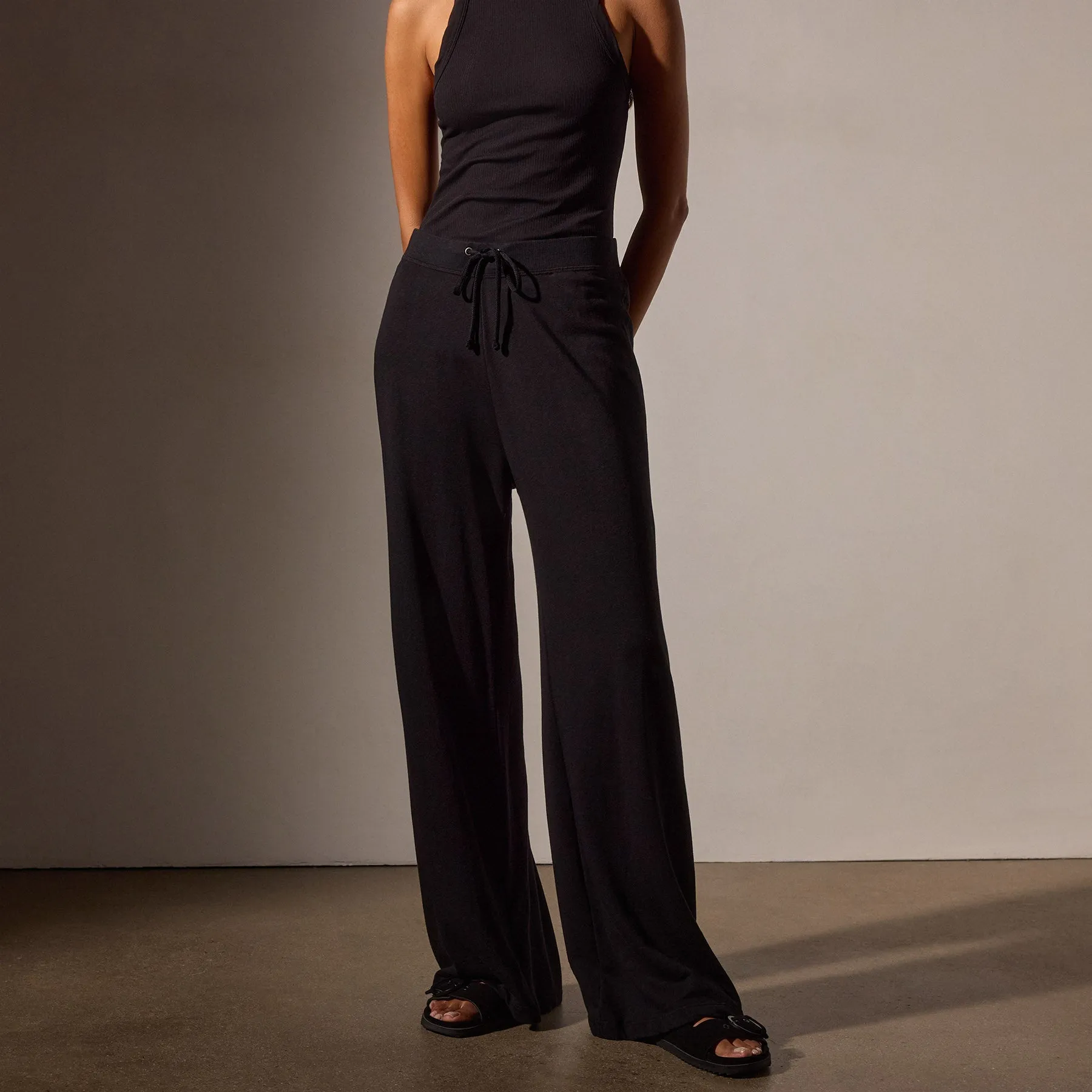 Wide Leg Sweatpant - Black sold by James Perse product image thumbnail 2