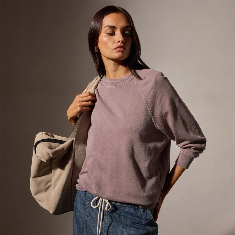 Vintage French Terry Relaxed Sweatshirt - Red Ash Pigment sold by James Perse