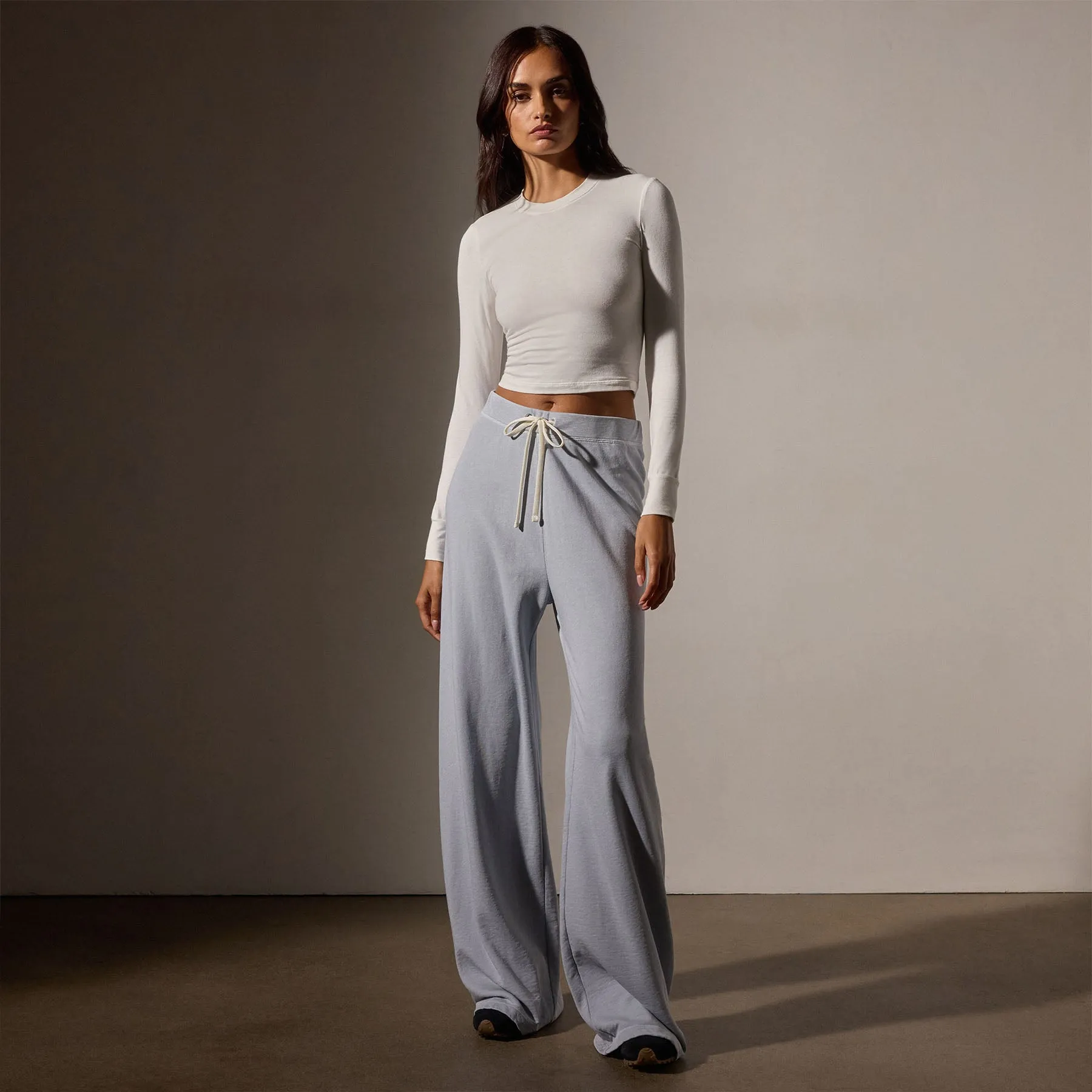Wide Leg Sweatpant - Grey Glacier Pigment sold by James Perse