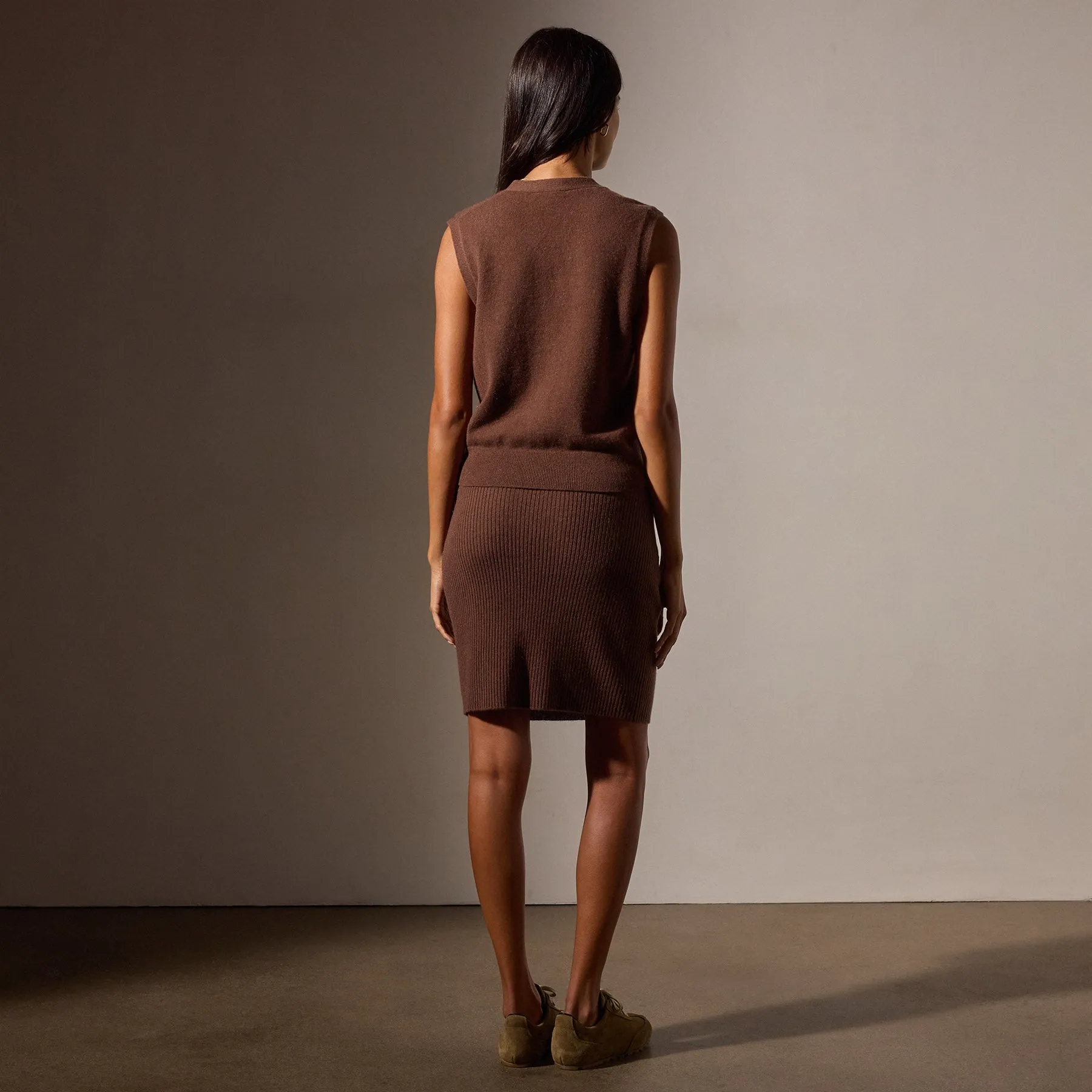 Cashmere Vest - Americano sold by James Perse product image thumbnail 4