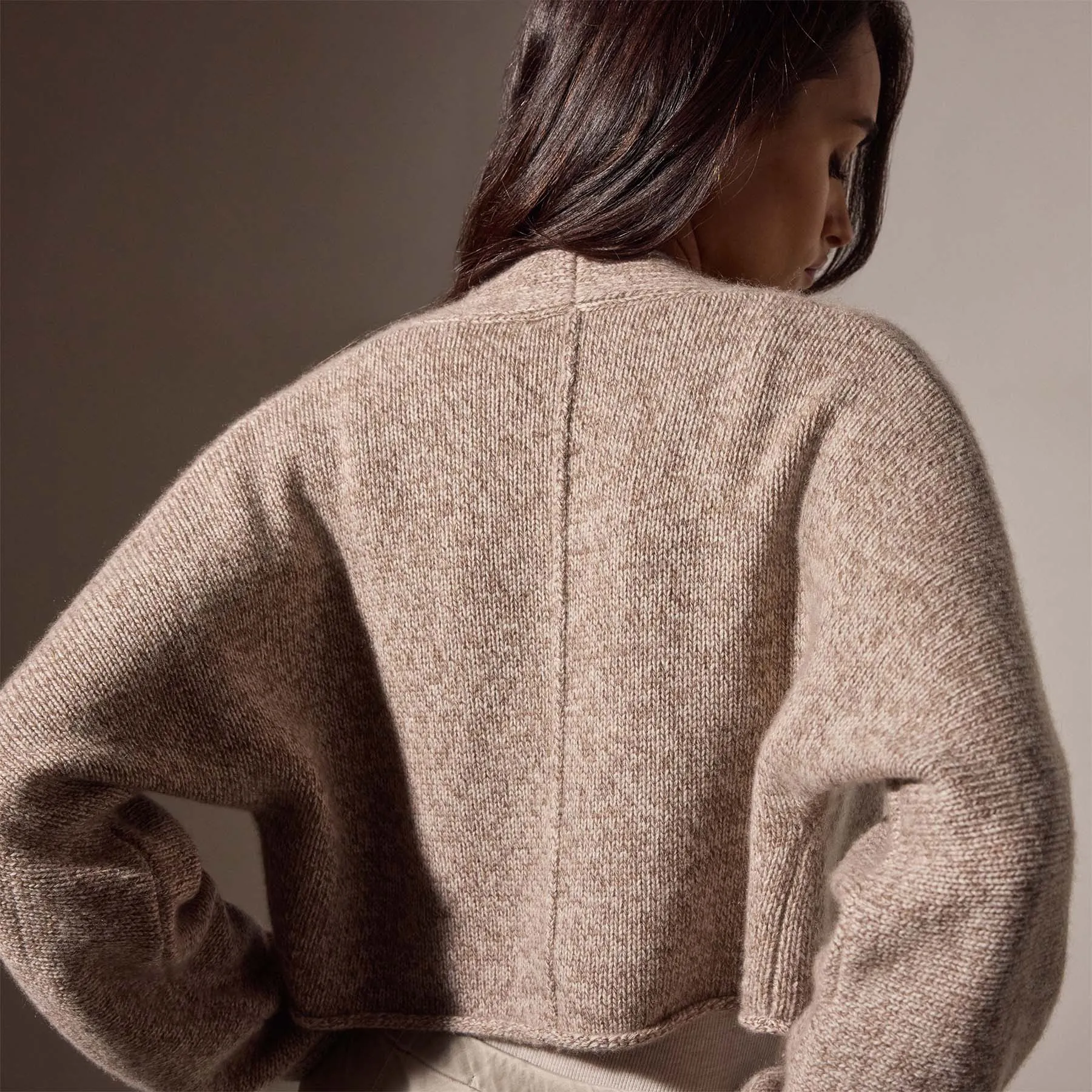 Cashmere Marled Bolero - Beige Marl sold by James Perse product image thumbnail 4