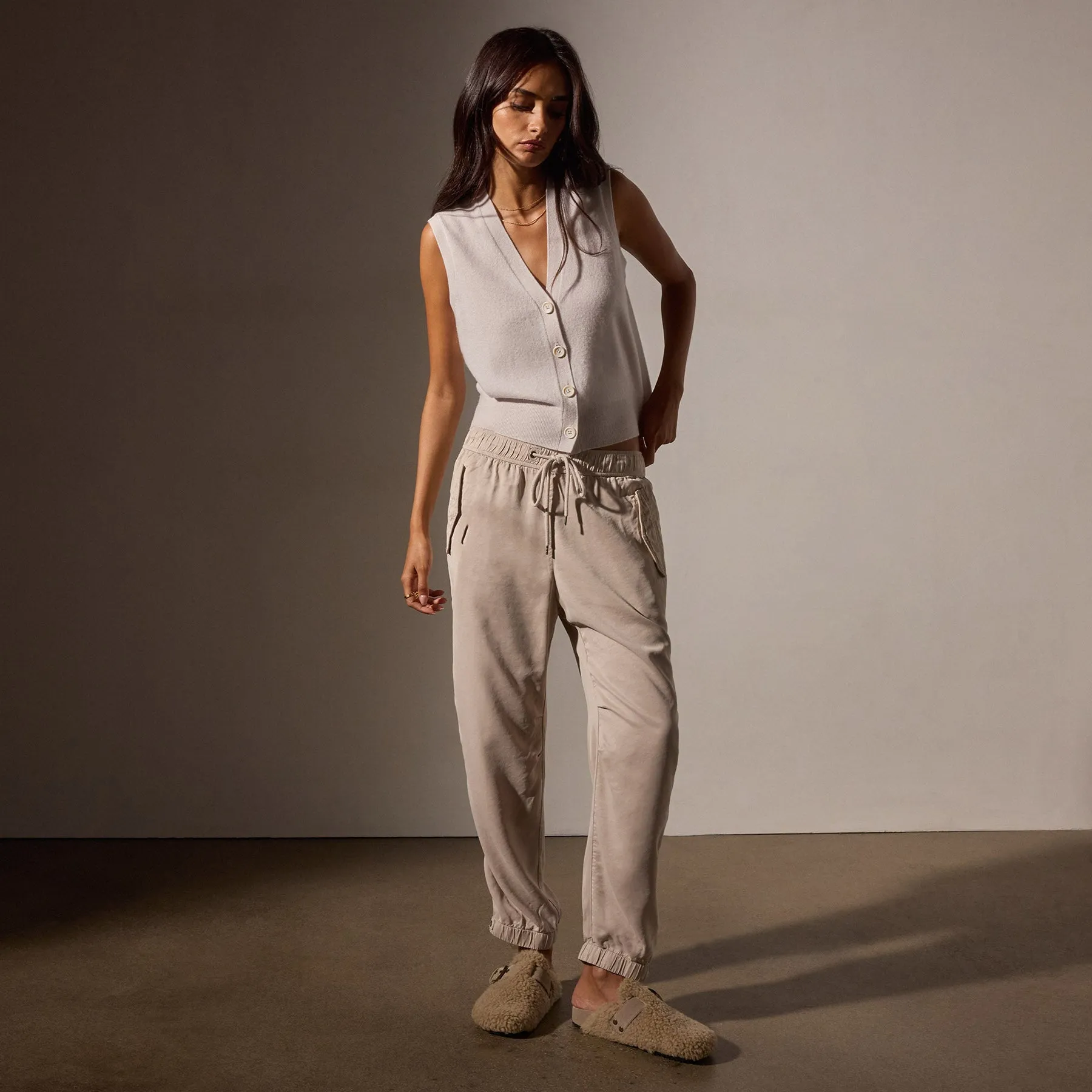 Cashmere Vest - Pearl sold by James Perse product image thumbnail 3