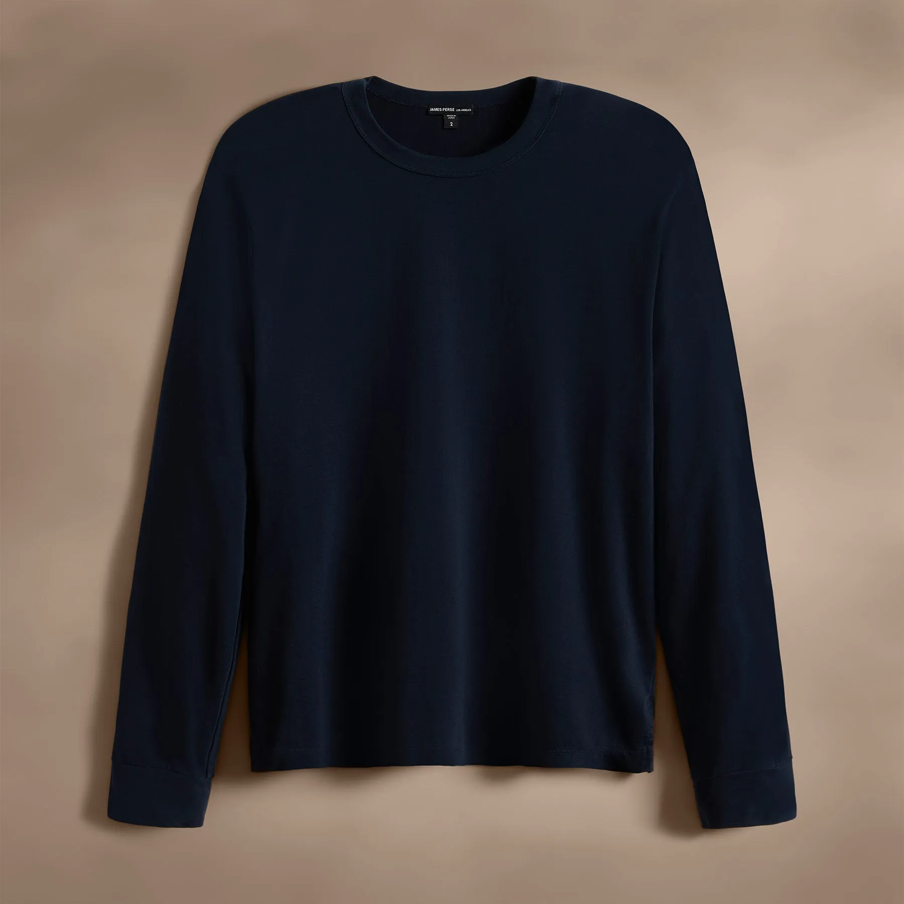 Heavy Luxe Jersey Long Sleeve - Blue Noir sold by James Perse