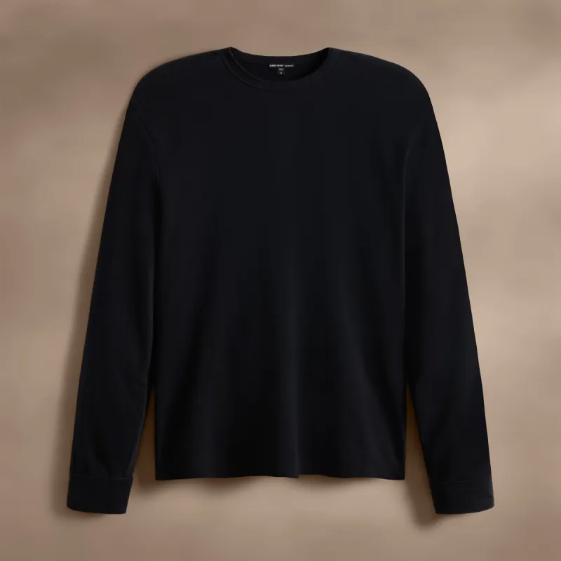 Heavy Luxe Jersey Long Sleeve - Black sold by James Perse