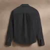 Cotton Cashmere Blend Corduroy Shirt - Carbon sold by James Perse