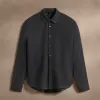 Cotton Cashmere Blend Corduroy Shirt - Carbon sold by James Perse