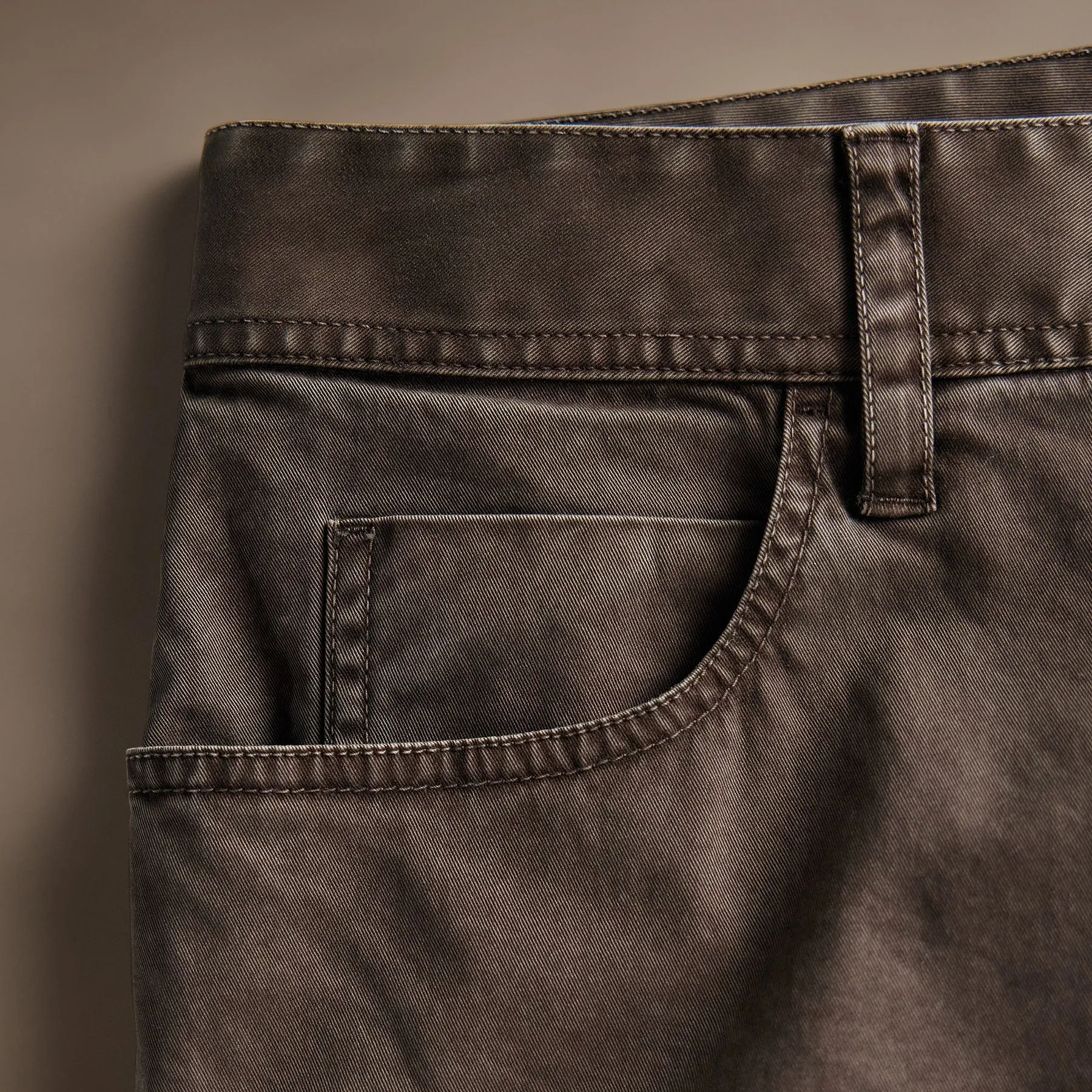 Brushed Twill 5 Pocket Pant - Loam Pigment sold by James Perse product image thumbnail 2