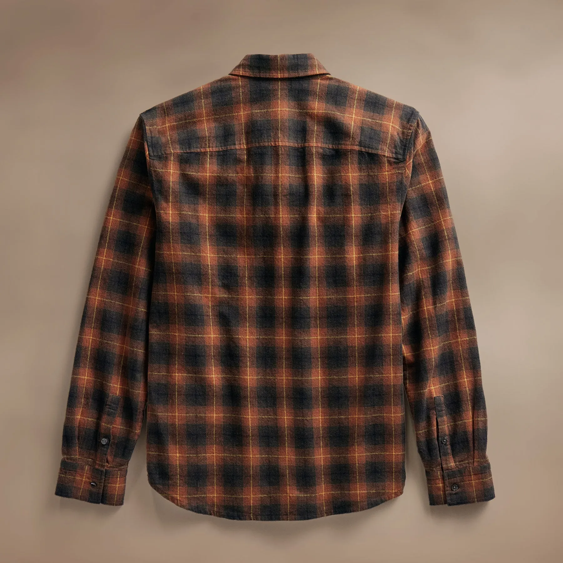Plaid Flannel Shirt - Amber Plaid sold by James Perse product image thumbnail 3