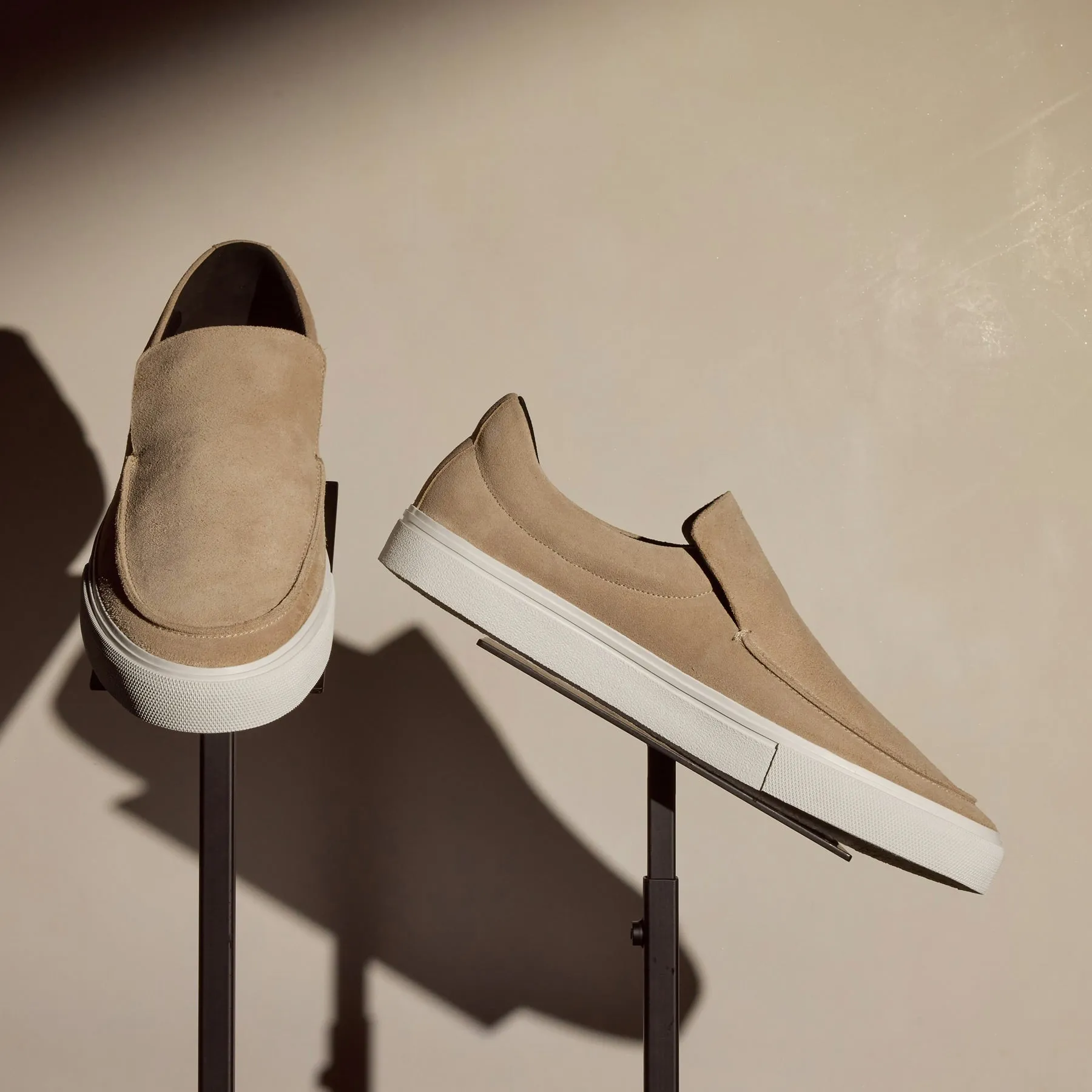 Men's Coastal Suede Slip On - Linen sold by James Perse