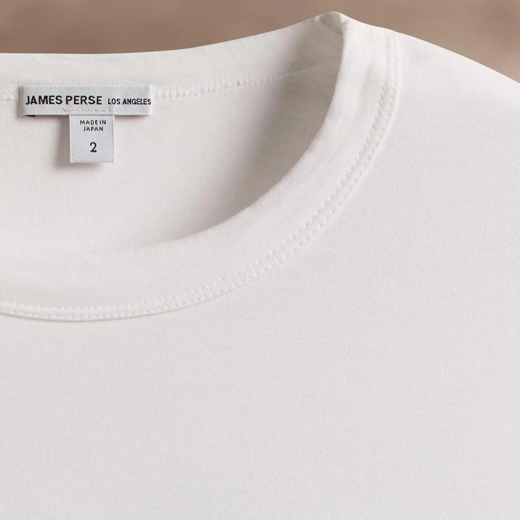 Heavy Luxe Jersey Long Sleeve - White sold by James Perse product image thumbnail 2